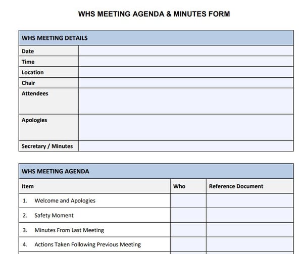 Meeting Agenda - Template For An Agenda For A Meeting / The agenda ...